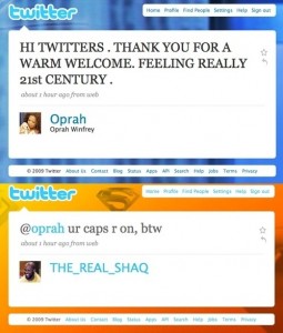 Shaq vs Oprah on Twitter