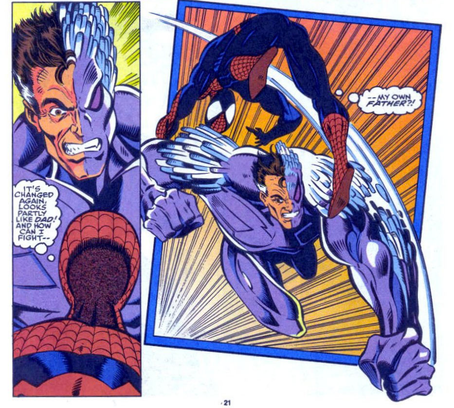Spider-Man fights his robot dad