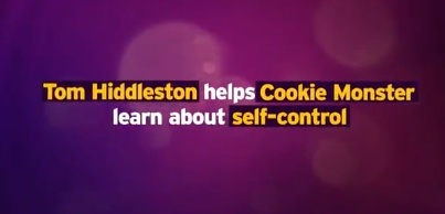 Tom Hiddleston teaches Cookie Monster about delayed gratification.