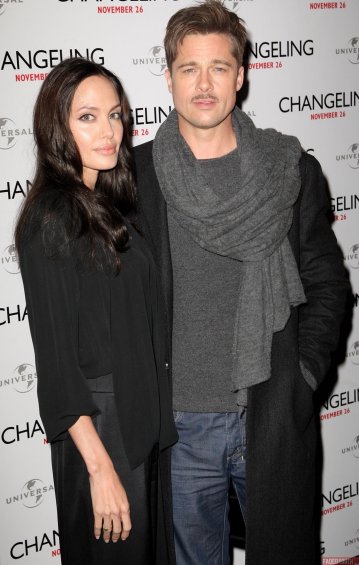 Brad Pitt and Angelina Jolie at the premiere of Changeling