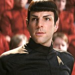 Zachary Quinto as Spock - with glued fingers